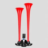 SEGER 12V. DÜZ SES HAVALI KORNA, İKİLİ PLASTİK No: 80AH12.000.02K, EAN:  8698520200790 - 1