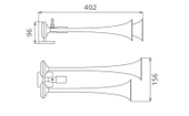 SEGER 12V. DÜZ SES HAVALI KORNA, İKİLİ PLASTİK No: 80AH12.000.02K, EAN:  8698520200790 - 4