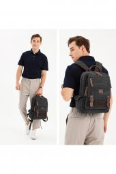 Büyük Boy Erkek Sırt Çantası Kanvas Kumaş 1303 thumbnail 4