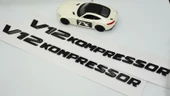 DK Tuning Benz V12 Kompressor Çamurluk Yanı Siyah Logo Amblem 2 Li Set thumbnail 3