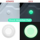 Fosforlu Araba Kapı Kaput Bagaj Koruyucu 10'LU Ped Fosforlu Ses Darbe Emici Conta Oto Kapı Çarpma Önleyici - 7