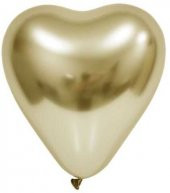 BALON KROM PARLAK 12 İNC KALP ALTIN 50 ADET - 1