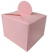 LOKUMLUK KARTON KUTU MAKARON PEMBE 25 ADET - 1