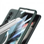 Samsung Galaxy Z Fold 3 Kılıf Manyetik Wireless Şarj Özellikli Kıpta Magsafe Kapak - 6
