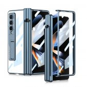 Samsung Galaxy Z Fold 4 Kılıf Kıpta Standlı Kalem Bölmeli Kapak - 3