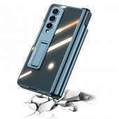 Samsung Galaxy Z Fold 4 Kılıf Kıpta Standlı Kalem Bölmeli Kapak - 12