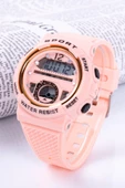 Pembe Çocuk Saati Kız Çocuk Saati Tavimli Dijital Led Saat Su Geçirmez Kronometreli ST-304274 - 1