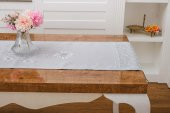 Finezza İris Jaka rPolyester Kumaş Gri Runner 45x150 cm - 1411 - 3