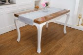 Finezza Lola Jakar Polyester Kumaş Gri Runner 45x150 cm - 1413 - 1
