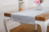 Finezza Lola Jakar Polyester Kumaş Gri Runner 45x150 cm - 1413 - 2