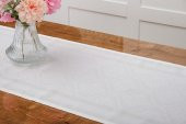 Finezza Roma Jakar Polyester Kumaş Krem Runner 45x150 cm - 1414 - 2