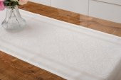 Finezza Roma Jakar Polyester Kumaş Bej Runner 45x150 cm - 1415 - 2