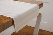 Finezza Roma Jakar Polyester Kumaş Bej Runner 45x150 cm - 1415 - 5