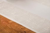 Finezza Ayda Jakar Polyester Kumaş Bej Runner 45x150 cm - 1416 - 3
