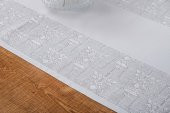 Finezza Ayda Jakar Polyester Kumaş Gri Runner 45x150 cm - 1417 - 5