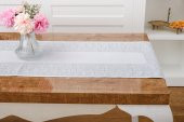 Finezza Ayda Jakar Polyester Kumaş Gri Runner 45x150 cm - 1417 - 3