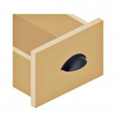 Tas Çanak Mobilya Dolap Kulp Desenli 96 mm Mat Siyah - 3