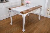 Finezza Ayda Jakar Polyester Kumaş Krem Runner 45x150 cm - 1418 - 1