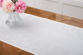 Finezza Ayda Jakar Polyester Kumaş Krem Runner 45x150 cm - 1418 - 2