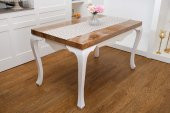 Finezza Melisa Damask Baskılı Duck Kumaş Kreme Kahve Runner 40x140 cm  - 1419 - 1