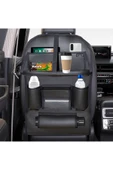 Bod Deri Masalı Oto Koltuk Arkası Koruyucu Eşya Düzenleyici Araç içi Organizer Siyah - 2