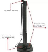 Mirkraft Mate 2500 w karbon infrared Dikey elektrikli ısıtıcı soba thumbnail 3