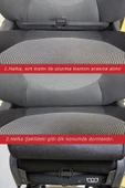Bod Deri Masalı Oto Koltuk Arkası Koruyucu Eşya Düzenleyici Araç içi Organizer Bej - 6