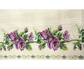 Buldan İşi Kanaviçe Nakışlı Çift Kişilik Nevresim Takımı-Lila - 3