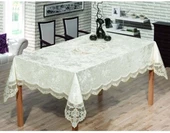 Essen Home Lüks İpek Kadife Masa Örtüsü (160x220)-Sabrina Kapuçino - 1