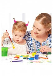 Fırça Seti 6 Lı Kısa Sap Resim Fırçası 1 Paket Suluboya Akrilik Boya Guaj Boya Yağlı Boya Fırca Seti - 6