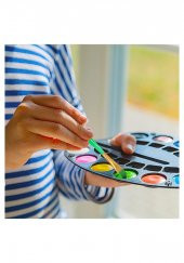 Fırça Seti 6 Lı Kısa Sap Resim Fırçası 1 Paket Suluboya Akrilik Boya Guaj Boya Yağlı Boya Fırca Seti - 7