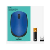 Logitech USB Alıcılı Kablosuz Kompakt Mavi Kablosuz Mouse thumbnail 8
