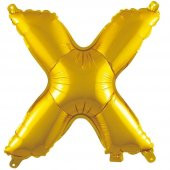 Harf Folyo Balon Büyük Boy Metalik Altın X Harfi Folyo Balon Metalik - 100 cm - 1