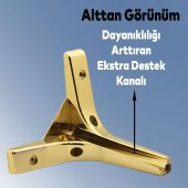 Lüks Mobilya Kanepe Sehpa TV Ünitesi Koltuk Ayağı 14 cm Gold Altın Baza Ayak - 2