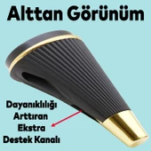 Iron Lüks Mobilya Kanepe Sehpa Tv Ünitesi Koltuk Ayağı 15 Cm Siyah Gold Baza Ayakları - 4