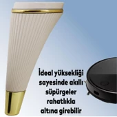 Iron Lüks Mobilya Kanepe Tv Ünitesi Konsol Koltuk Ayağı 19 Cm Krem Gold Ayakları - 2