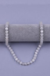 Selenit ( AB Kalite ) Doğal Taş Dizi 8 mm Küre Kesim thumbnail 2