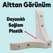 Rose Lüks Mobilya Kanepe Sehpa Puf Koltuk Ayağı 10 Cm Beyaz Baza Ayakları thumbnail 4