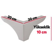 Rose Lüks Mobilya Kanepe Sehpa Puf Koltuk Ayağı 10 Cm Beyaz Baza Ayakları thumbnail 5