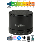 Logilink SP0051 Speaker Bluetooth Micro SD Black - 1