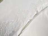 Fransız Dantelli Hanzade Çeyizlik Nevresim Takımı Krem thumbnail 4