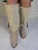 PELUŞ KADIN BEJ SÜET ÇİZME - 3