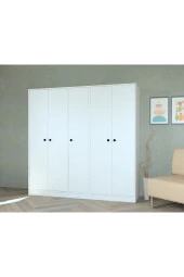 Mobilique Beş Kapaklı Anatolia Gardırop Beyaz - 2