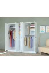 Mobilique Beş Kapaklı Anatolia Gardırop Beyaz - 4