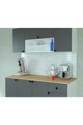 Mobilique 160 Cm Ahşap Mdf Tezgahlı Antrasit Kapaklı Hazır Mutfak - 3