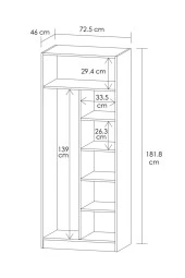 Mobilique Vegas Gardrop Askılı Ve Raflı No:4 - 3