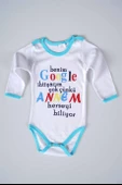 YENİ SEZON GOOGLE ANNEM YAZILI BEBEK ÇOCUK UZUN KOL PAMUK BADY ZIBIN - 5