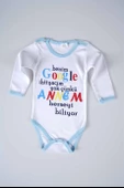 YENİ SEZON GOOGLE ANNEM YAZILI BEBEK ÇOCUK UZUN KOL PAMUK BADY ZIBIN - 7