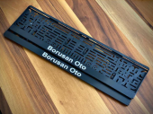 BMW Borusan Oto Plakalık 2 adet Uzun Siyah parlak Plakalık Esnek Plastik Dikdörtgen TÜM Araçlar - 1