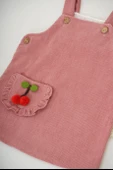 KIZ BEBEK 2Lİ KİRAZ DESENLİ UZUN KOL SALOPET ELBİSE - 6